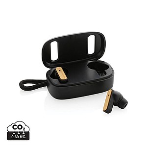 RCS recycled plastic & FSC® bamboo TWS earbuds