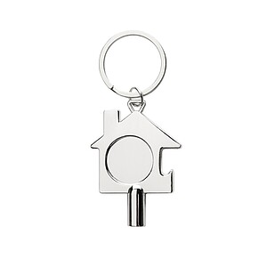 RCS recycled zinc alloy 3 in 1 keychain, silver