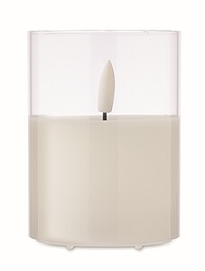 Real flame-effect LED wax candle