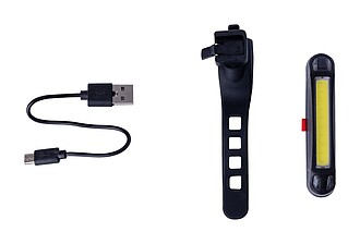 Rechargeable bicycle light, black