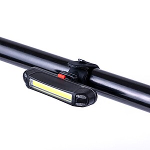 Rechargeable bicycle light, black