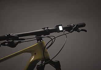 Rechargeable bike light set, black