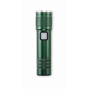 Rechargeable COB light torch, dark green