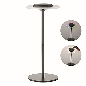 Rechargeable iron table lamp, black