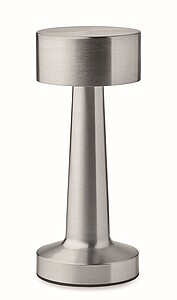 Rechargeable iron table lamp, matt silver