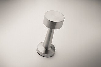 Rechargeable iron table lamp, matt silver