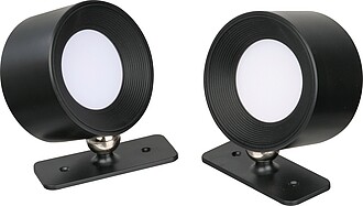 Rechargeable wall lamps set of 2, black