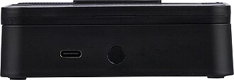 Recycled ABS 3-in-1 wireless charger Elias, black