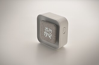 Recycled ABS and RPET LED alarm clock