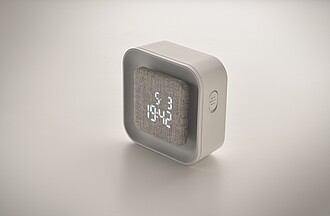 Recycled ABS and RPET LED alarm clock