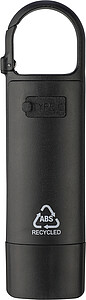 Recycled ABS mini flashlight Zai, black