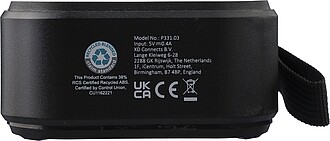 Recycled ABS outdoor speaker Lois, black