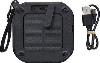 Recycled ABS outdoor speaker Lois, black