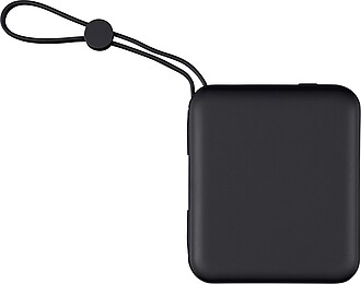 Recycled ABS powerbank Jona, black