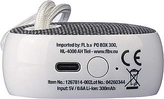 Recycled ABS speaker Mireya, white