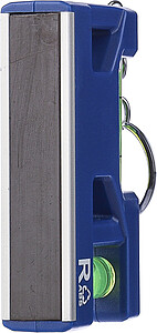 Recycled ABS spirit level keychain Indira, cobalt blue