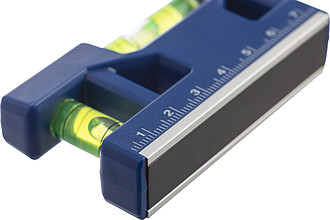 Recycled ABS spirit level keychain Indira, white