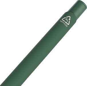 Recycled aluminium ballpen Gladys, green
