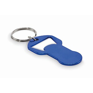 Recycled aluminium bottle opener k, blue