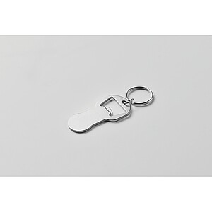 Recycled aluminium bottle opener k, silver