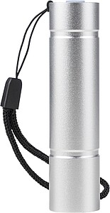 Recycled aluminium COB flashlight Sami, silver