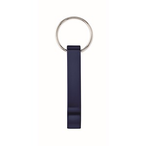 Recycled aluminium key ring, french navy