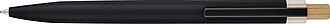 Recycled aluminium lacquered pen set Ilaria, black