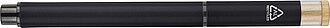 Recycled aluminium lacquered pen set Ilaria, black