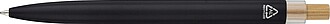 Recycled aluminium lacquered pen set Ilaria, black