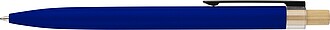 Recycled aluminium lacquered push ballpen Maren, blue