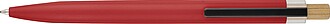 Recycled aluminium lacquered push ballpen Maren, red