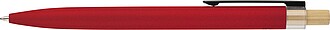 Recycled aluminium lacquered push ballpen Maren, red