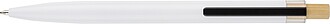 Recycled aluminium lacquered push ballpen Maren, white