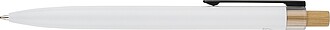 Recycled aluminium lacquered push ballpen Maren, white