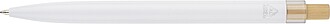 Recycled aluminium lacquered push ballpen Maren, white