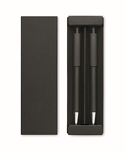 Recycled aluminium pen set, black
