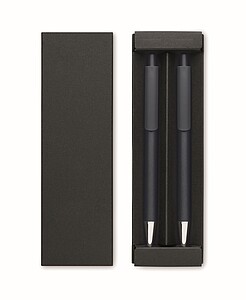 Recycled aluminium pen set, french navy