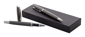 Recycled aluminium pen set, grey