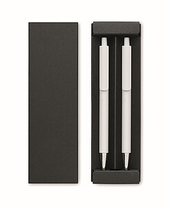 Recycled aluminium pen set, white