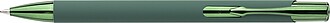 Recycled aluminium rubberized ballpen Anisa, green
