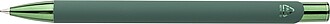 Recycled aluminium rubberized ballpen Anisa, green