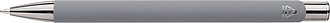 Recycled aluminium rubberized ballpen Anisa, grey