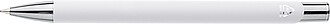 Recycled aluminium rubberized ballpen Anisa, silver