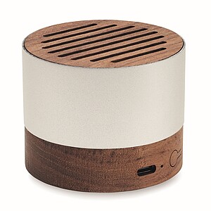 Recycled aluminium speaker, wood