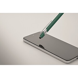 Recycled aluminium stylus pen, green