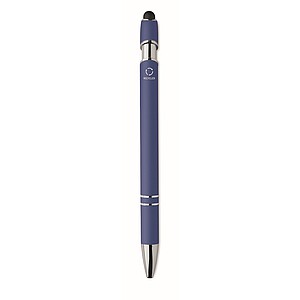 Recycled aluminium stylus pen, royal blue