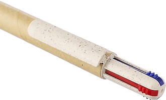 Recycled carton four-color ballpen Deborah, green