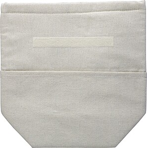 Recycled cotton (220 gsm) rolltop cooler bag Faith, khaki