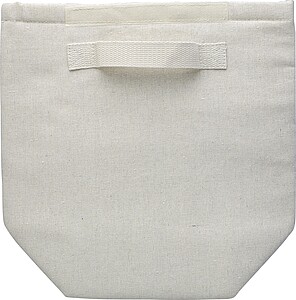 Recycled cotton (220 gsm) rolltop cooler bag Faith, khaki