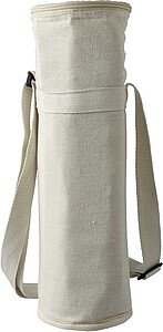 Recycled cotton (270 gsm) bottle cooler bag Eugene, khaki